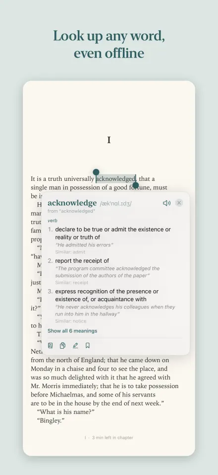 Look up any word, even offline